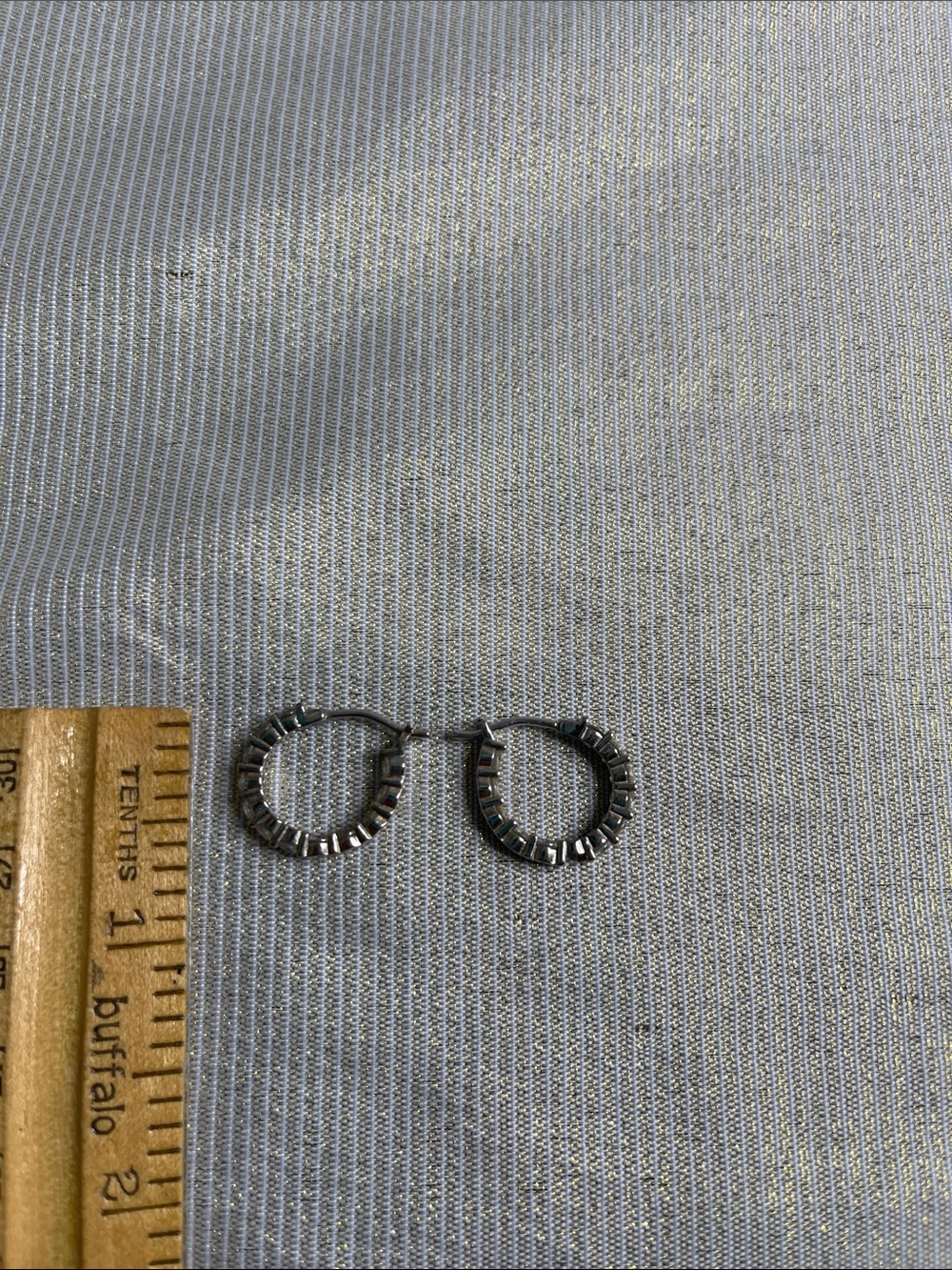 Lake + Gray NWT 925 Sterling Silver Cubic Zirconia Delicate Hoop Earrings *As Is - Picture 7 of 9